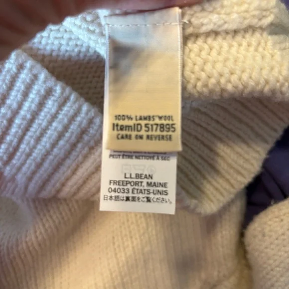 L.L. Bean Bean's Classic Ragg Wool Sweater Crewneck Fair Isle Size Medium - Picture 7 of 8